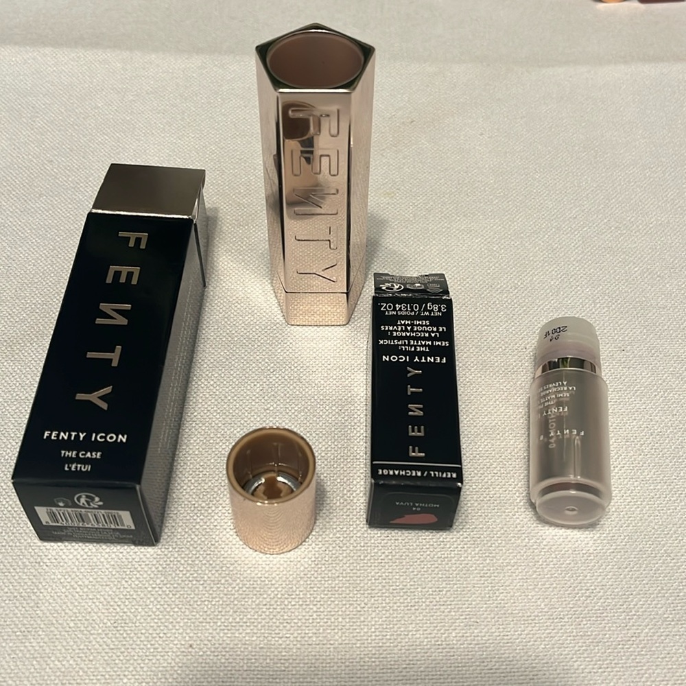 Fenty Beauty Icon case and filable semi matte lipstick